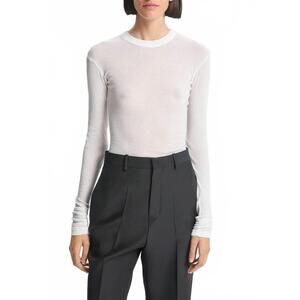 NEW BITE STUDIOS long-sleeve thin jersey t-shirt in white